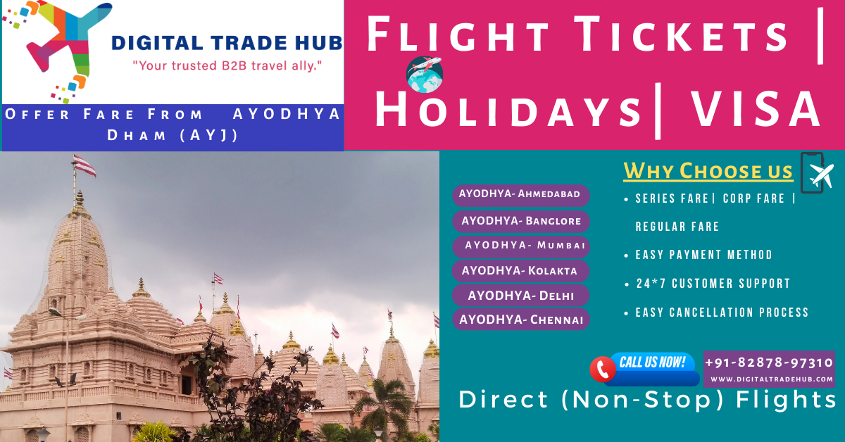 B2B Flight Tickets Offer from Ayodhya Dham